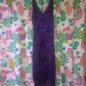 Purple beaded flapper dress 💜